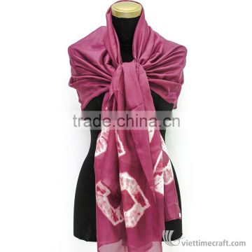 Spilled Color Authentic Silk Scarf, handicraft, made in Vietnam,