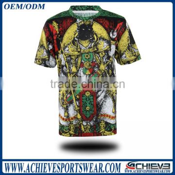 China Wholesale Men's Clothing Gym Sport Wear Tight Men's t shirts Custom Printing Men's t shirts