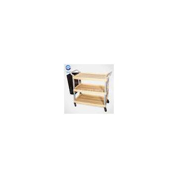 Durable 3 Layers Large Dinner Serving Trolley with Wheels for Hotel