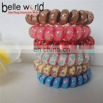 Fashion Different Types Print Elastic Telephone Wire Hair Band Colorful Hair Accessories