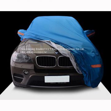 Navy Blue Color 190T Polyester Taffeta SUV Waterproof Car Covers