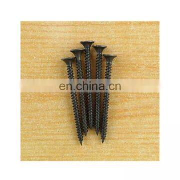 Carbon steel drywall screws drywall to wood with black plated