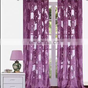 Competitive Price white damask velvet voile window curtains panel