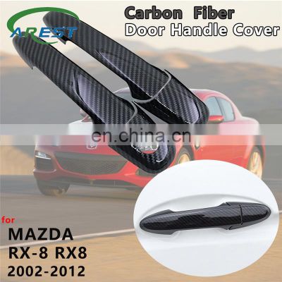 Carbon Fiber Door Handle Cover Trim Accessories for Mazda RX-8 RX8 RX 8 2002 2003 2004 2005 2006 2007 2008 2009 2010 2011 2012