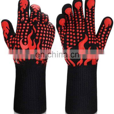 Handschuhe EN407 Certified Heat Resistant Grill Fireproof Gloves for BBQ Pot-Holding Smoker Grill Handling