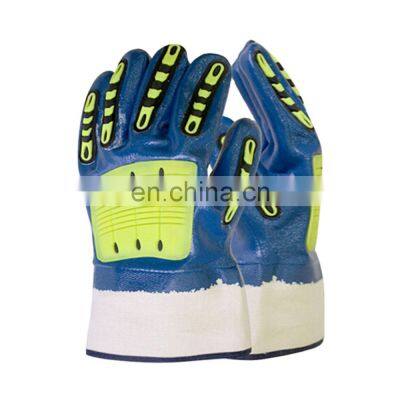 Sunnyhope cheap oil&gas resistant work  gloves Impact work gloves mechanical safety cheap gloves