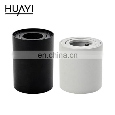 HUAYI New Design Aluminum Indoor Surfaced Mounted Square Round Led Spotlight Trim Ring