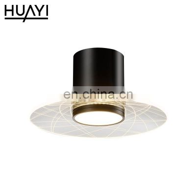 HUAYI New Designed Modern Simple Style Iron Aluminum Acrylic Bedroom LED Ceiling Lights