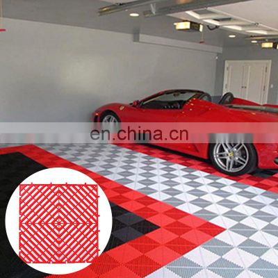 CH Factory Wholesale Square Strength Performance Interlocking Easy To Clean Plastic 40*40*3cm Garage Floor Tiles