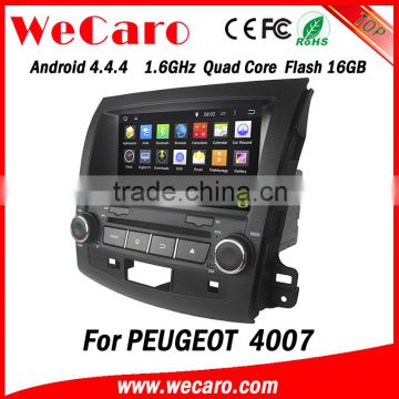 Wecaro quad core for peugeot 4007 radio mp3 obd II