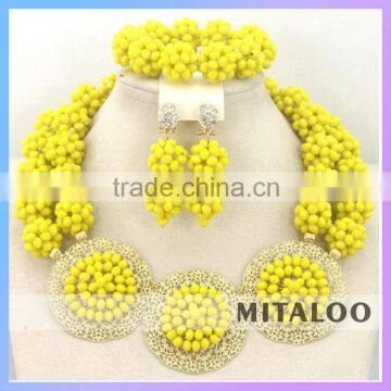 Mitaloo MT0002 Hign Quality Bracelet New Earrings African Wedding Jewelry Set