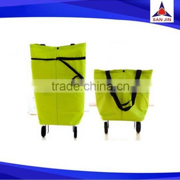 Foldable grocery trolley shopping bags with wheels