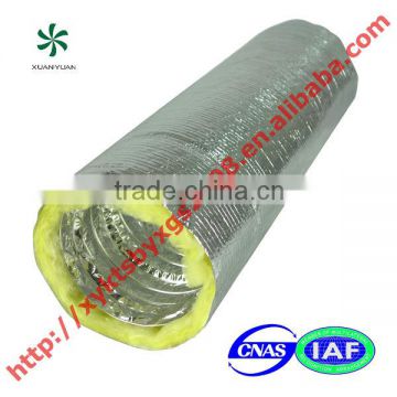 Compressible air-conditioning duct fiberglass insulation air venting