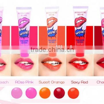 Best selling Korean Lip Gloss Romantic bear WOW Tearing style Lipgloss Waterproof Long lasting lip cream Lipsticks
