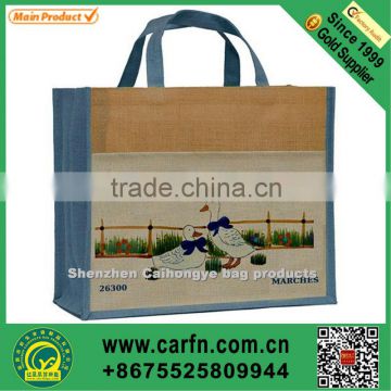 Custom burlap jute bags with heat transfer printing