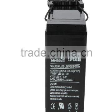 2016 NEW! rechargeable 12v 150AH front terminal battery for emergency light