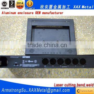 XAX128Alu OEM ODM customized laser cut bend weld plate aluminum industrial horizon cabinet