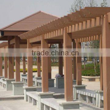 outdoor WPC pavilion and railing