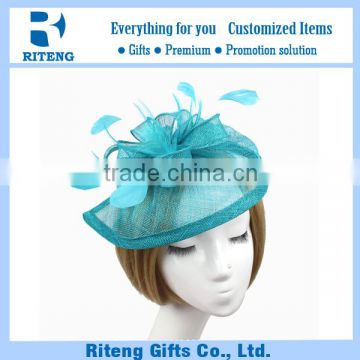 Elegant Feather Floral Sinamay Fascinator Headband Hat