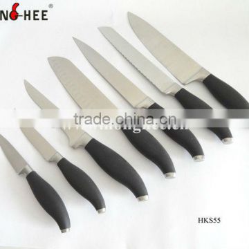7 Pcs Kitchen Knife With Grip Non-slip Handle