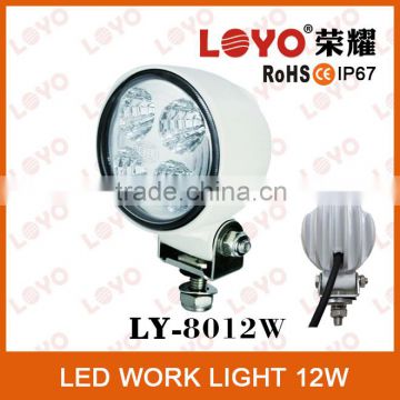 4*3W led truck light offroad IP67 12W White LED Work Light