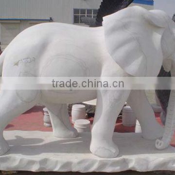 carved elephant marble sculpture