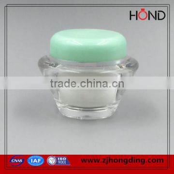 wholesale acrylic green transaprent 15g 30g 50g round cosmetic acrylic jar beauty care materials package 50ml jars