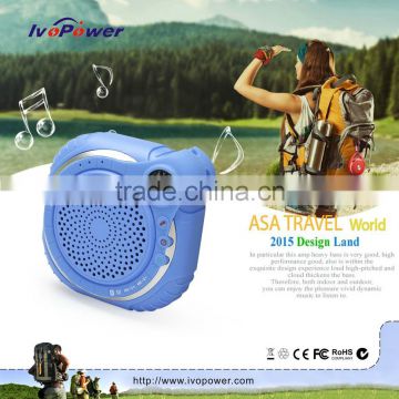 Portable bluetooth speaker with fm radio mp3 player with built in speaker woofer speaker