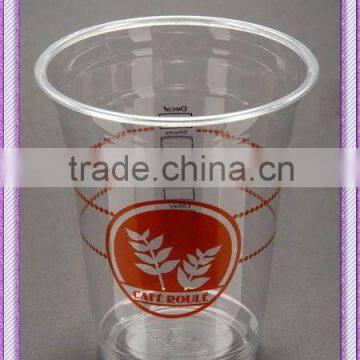 hot colour printed PET disposable beverage cup