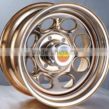 golden small spoke wheels rim for cars 2013