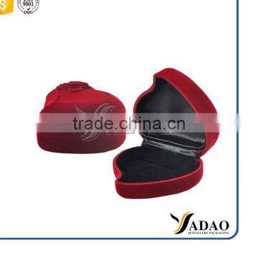 heart new shape velvet ring box red color