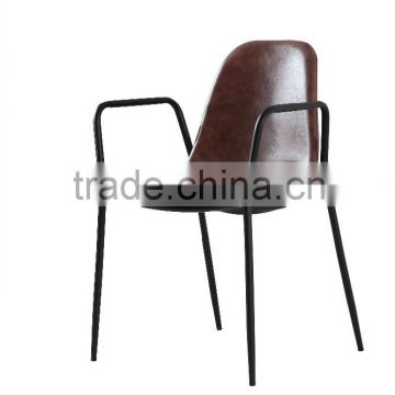 best quality PU and iron leg dining chair , new design dining chair DC9013-1