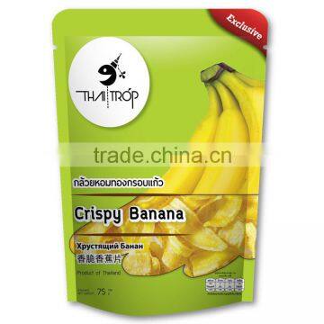 ThaiiTrop - Thai Snack Crispy Fried Banana Chips Processed Fruit 75g