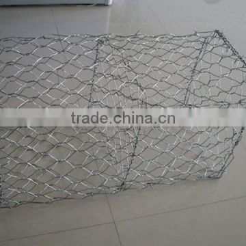 Double Twist Rock Baskets mesh size 80mm x 100mm wire diameter 3.5mm 2m x 1m x 1m size Heavy galvanized gabion