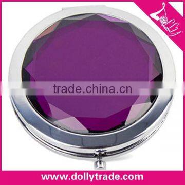 Personlized Crystal Metal Cosmetic Mirror Pocket Mirror Compact Mirror