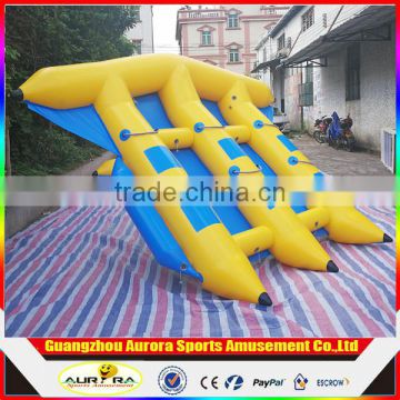 3 Tubes inflatable fish / Inflatable Flying Fish Banana Boat For Water Sports