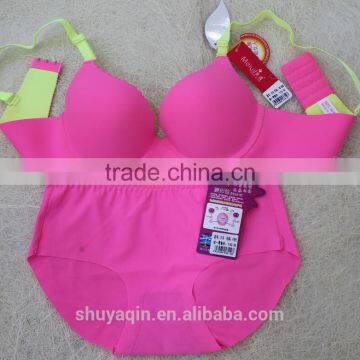 sexy ladies seamless bra and panty set