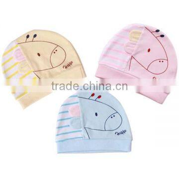 cartoon design little donkey knitted 100% cotton baby hat