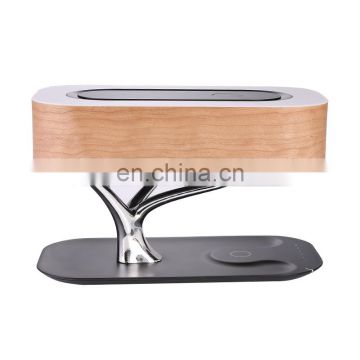 MESUN Home goods smart led table lamp music model with wireless charger and bluetooth speaker