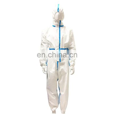 Disposable CE Cat III Type 3B/4B/5B/6B Protective Clothing Full Body Ppe Chemical Elastic Waistband & Cuffs Protection Coverall
