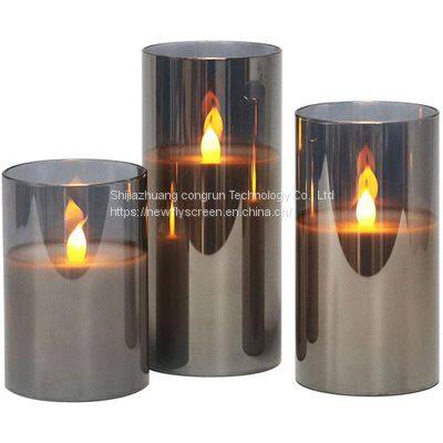 Holiday  candles Flameless white dancing moving flame wick led candle