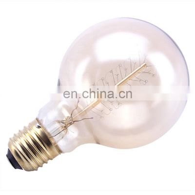 Vintage Spiral Filament Light Bulb G80 Retro Edison Bulb 220V 40W