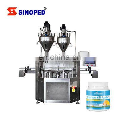 Automatic Double Head Milk Condiment Dry Powder Spice Auger Filling Machine