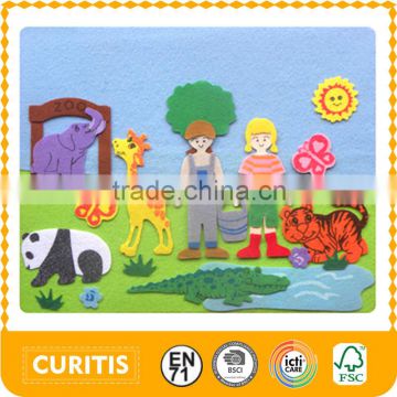 new products on market color polyester Felt cloth crafts child toy girl boy in the zoo educational toys jigsaw puzzle factory                        
                                                                                Supplier's Choice
