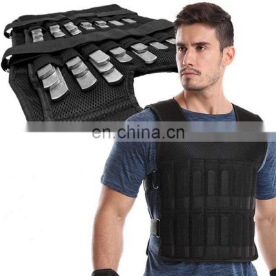 2022 Fitness Sponge Mesh Breathable Adjustable Weighted Vest Including Steel Plate For Training