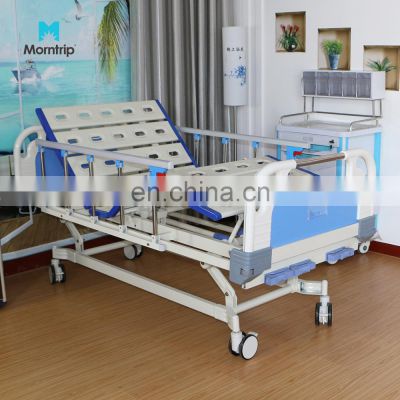 Medical Equipment Hot Sales Multifunctional Hospital Icu Beds 3 Crank Function Manual Electric Nursing Bed With Cpr