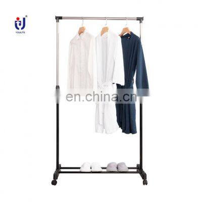 Standard Sizes Hanging Clothes Storage Racks On Wheels Rail