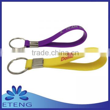 High quality custom debossed silicon keychain with your own design