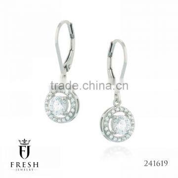 Fashion 925 Sterling Silver Earring - 241619 , Wholesale Silver Jewellery, Silver Jewellery Manufacturer, CZ Cubic Zircon AAA