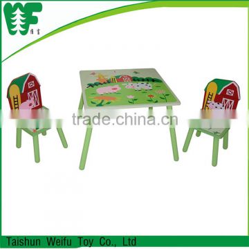 Hot selling colorful cartoon modern children table and chair